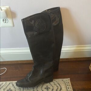 Glossy Black Riding Boots